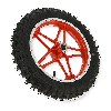 Roue arrière complète rouge pocket bike Cross (10'', type 1 ), Pieces Dirt Nitro