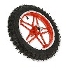 Roue avant complète rouge pocket bike Cross (10'', type 1 ), Pièces Pocket Cross