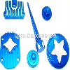 Kit Décoration Tuning pour Moteur de Dirt Bike (Bleu type 2), Pieces Dirt Bike