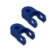 2 Réhausseurs 6cm de garde au sol pour dirt bike (Bleu)
