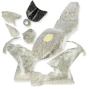 Carénage CARBONE Spéciale Edition pour Pocket Nitro (Blanc)