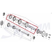 Arbre auxilliaire pour moteur 50-125cc pour Trex Skyteam