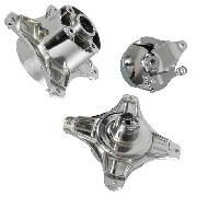 Moyeu Tuning 10mm Avant - Arrière pour Dax 50cc à 125cc (Chrome)