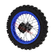 Roue Arrière 12'' Bleue pour Dirt Bike AGB29