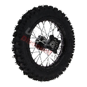 Roue Arrière 12'' Noire pour Dirt Bike AGB29