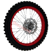 Roue Avant Complète 17'' Rouge pour Dirt Bike AGB30