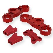 Té de fourche dirt bike Tuning Rouge