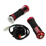 Poignées tuning avec coupe circuit Rouge pour Pocket Blata MT4