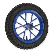 Roue avant complète pocket bike Cross (8'' bleu)