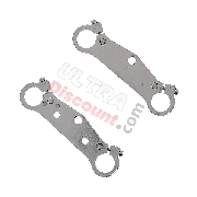 Paire de Té de Fourche Tuning pour Pocket Replique R1 (Chrome)
