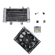 Radiateur + adaptateur + ventilateur Shineray 250cc STIXE