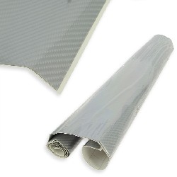 Rouleau autocollant de covering imitation carbone pour de Pocket MT4 (Gris-clair)
