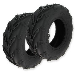 Paire de pneus Avant pour Quad Bashan BS200S-7 (21x7-10)