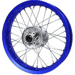 Jante dirt bike arrière Bleu 14'' (type 1), Pieces Dirt Bike