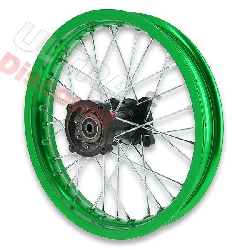 Jante dirt bike arrière verte 14'' pour AGB30 ( type 4 ), Pieces Dirt Bike