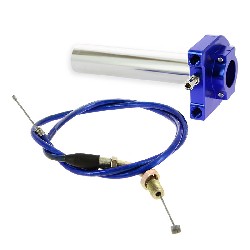 Poignée d'accélérateur rapide de qualité Bleu + Cable