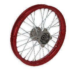 Jante avant 14'' Rouge pour dirt bike AGB30 (Ø12mm, type 4)