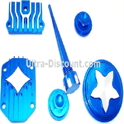 Kit Décoration Tuning pour Moteur de Dirt Bike (Bleu type 2), Pieces Dirt Bike