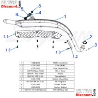 Grande Tole d'échappement chromé pour Skyteam Trex Bilder 2