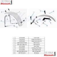 Garde boue Avant BLANC pour Skyteam T-REX Bilder 1