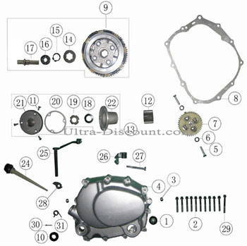 Kit révision embrayage pour Quad Shineray 200cc STIIE-B Bilder 1